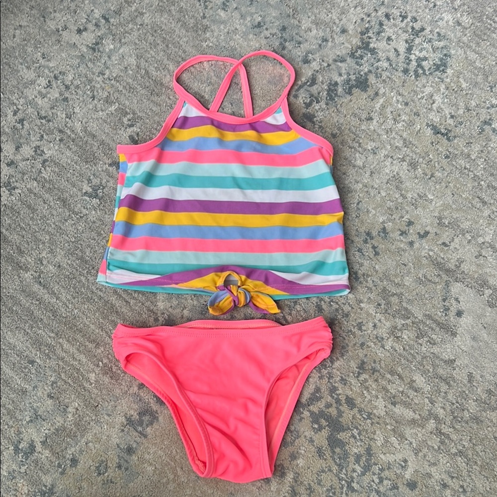Old Navy Pink and Purple Bikini Swim Set